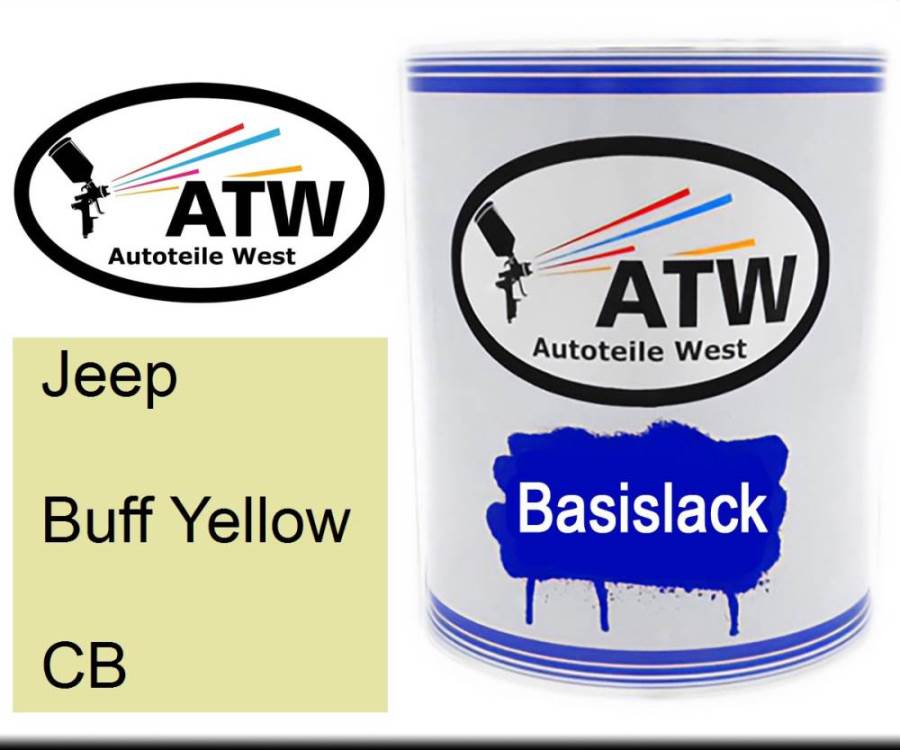 Jeep, Buff Yellow, CB: 1L Lackdose, von ATW Autoteile West.